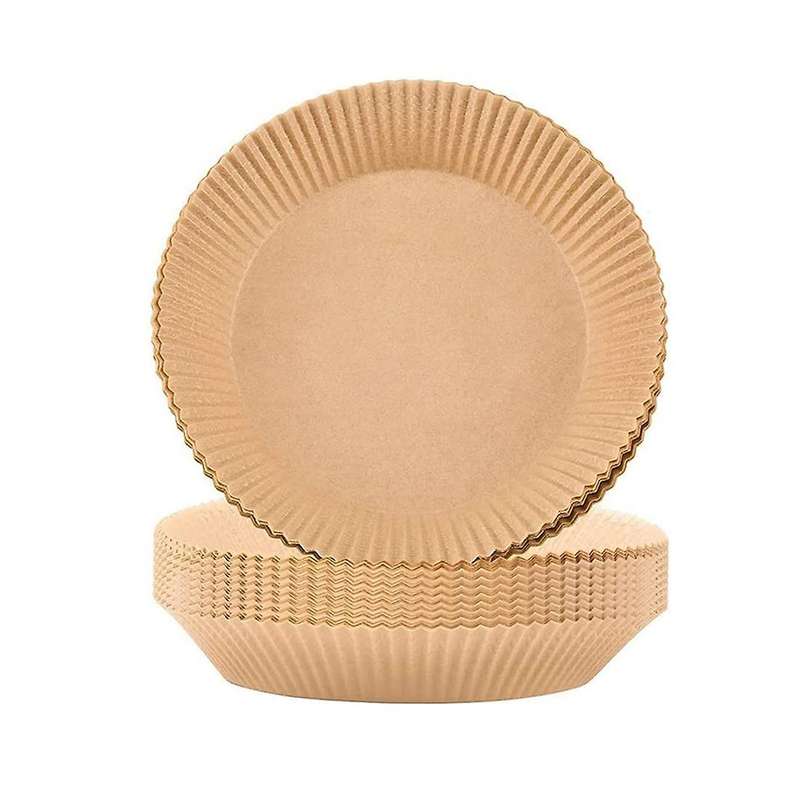Disposable Paper Lined Non Stick Air Fryer Lined Baking Paper Brown