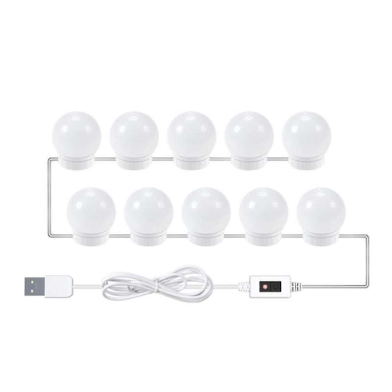 Usb Hand Sweep Vanity Mirror Light Led Makeup Lamp Bulbs 10 Bulbs