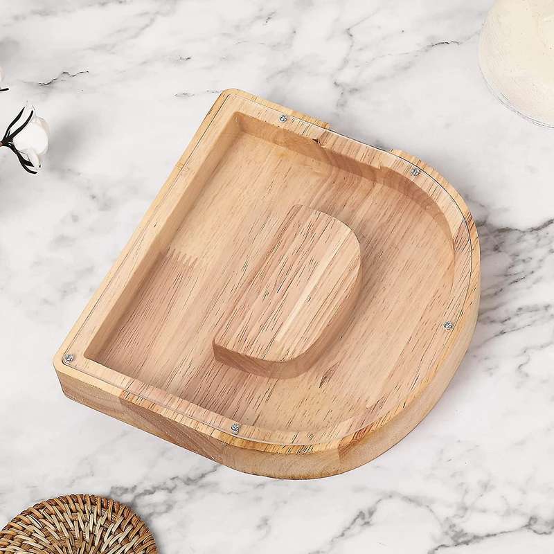Wooden Personalized Piggy Bank Toy Alphabet for Kids (alphabet-d)