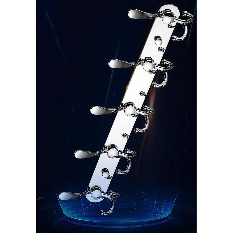 Stainless Steel 5 Hooks Wall Mount Coat Hook Towel Coat Hat Door Rack