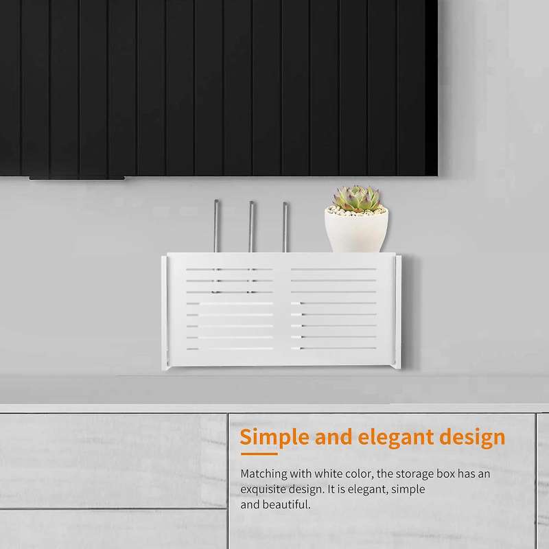 Wifi Router Storage Box Wall Mounted Wireless Panel Shelf Home Decor