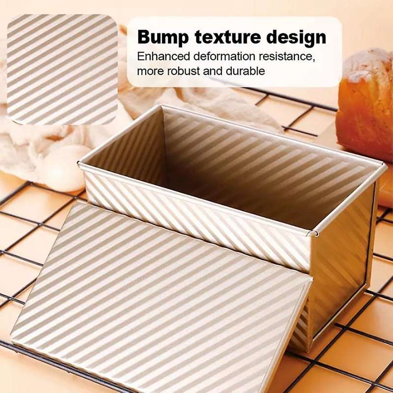 Non Stick Bread Loaf Pan with Lid Baking Pan Carbon Steel Toast Box