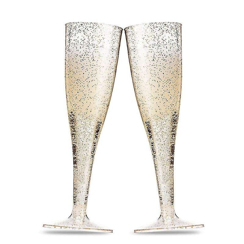 10pcs Plastic Disposable Wine Goblet Champagne Cup for Party Gift Box