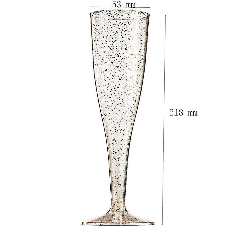 10pcs Plastic Disposable Wine Goblet Champagne Cup for Party Gift Box