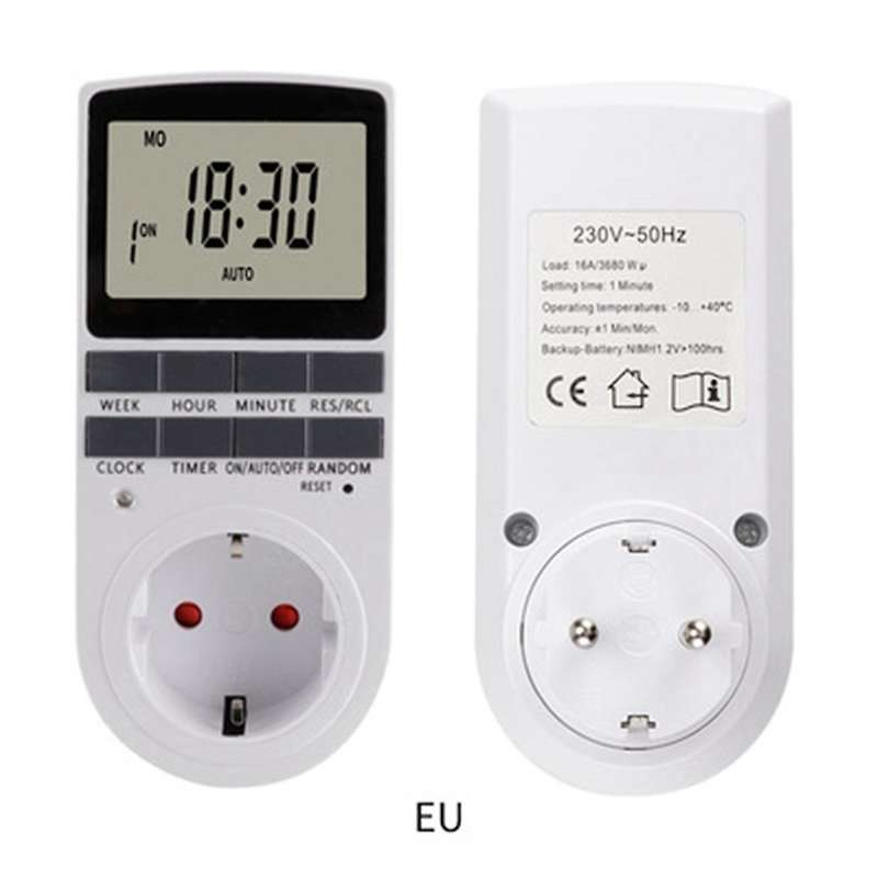 Electronic Digital Timer Switch Socket Kitchen Timer Outlet Eu Plug