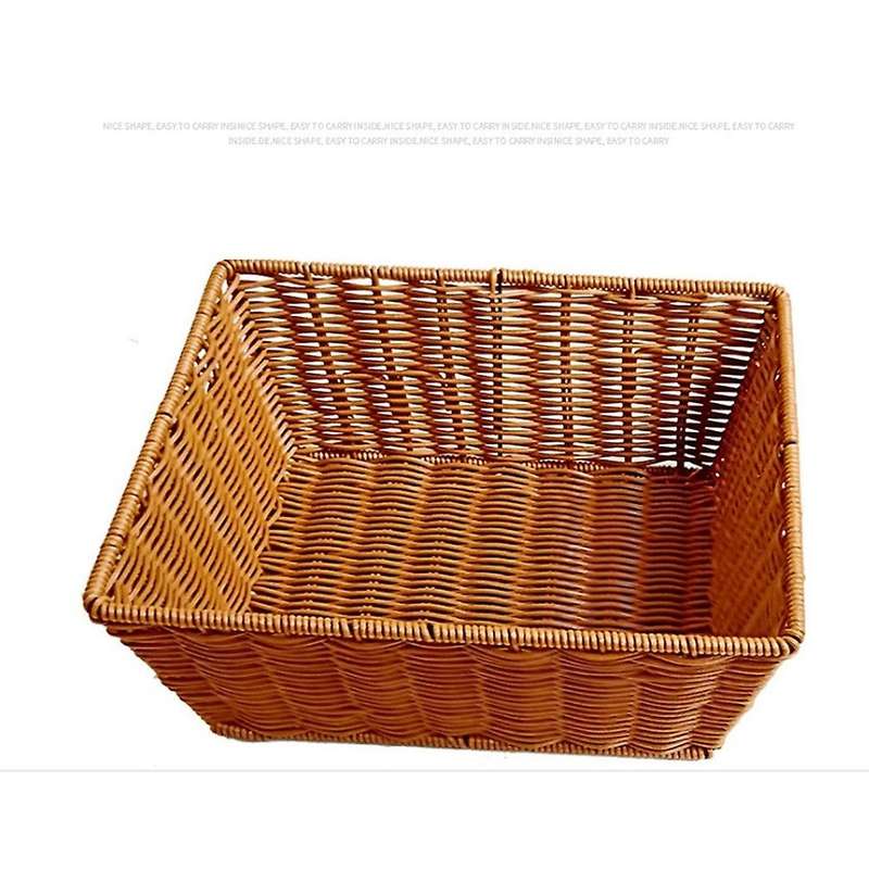 Manual Woven Storage Basket Sundries Bevel Storage Box Fruit Basket B