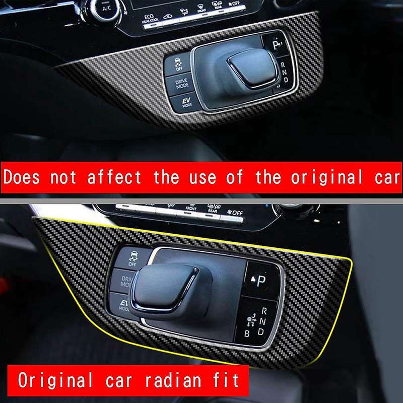 Car Carbon Fiber Central Gear Shift Panel Control Panel Decal