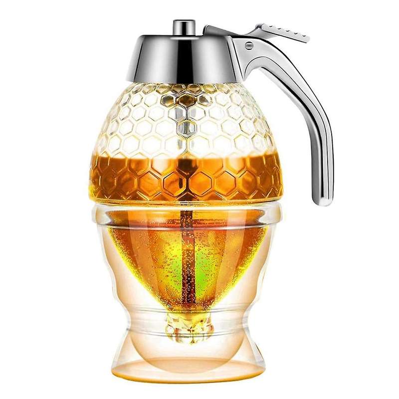 Honey Dispenser,no Drip Syrup Sugar Container with Stand