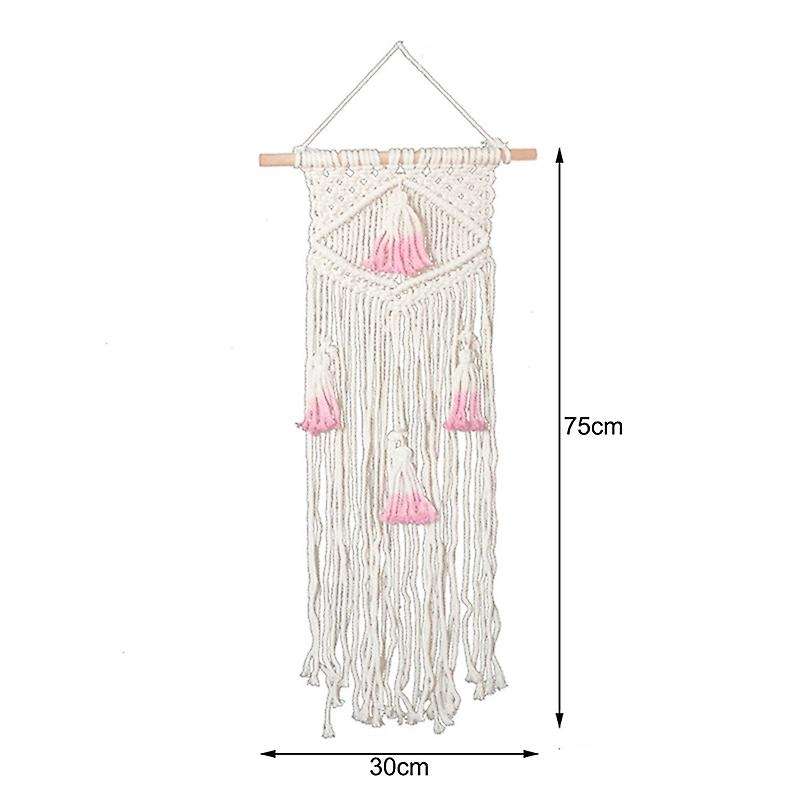 Macrame Art Macrame Tapestry with Tassel - Boho Home Backdrop Decor