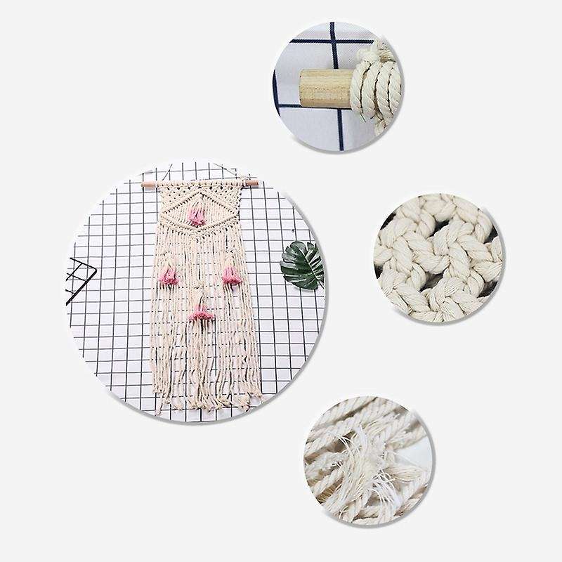 Macrame Art Macrame Tapestry with Tassel - Boho Home Backdrop Decor