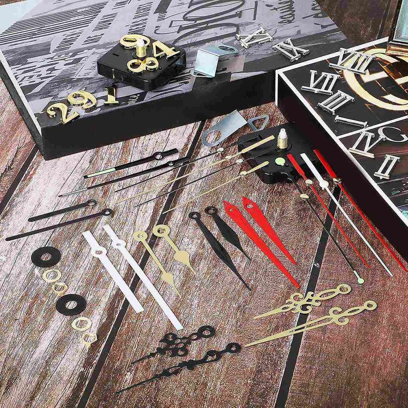 6pcs Clock Movement Diy Wall Clock 6 Clock Numerals Kit for Diy Clock