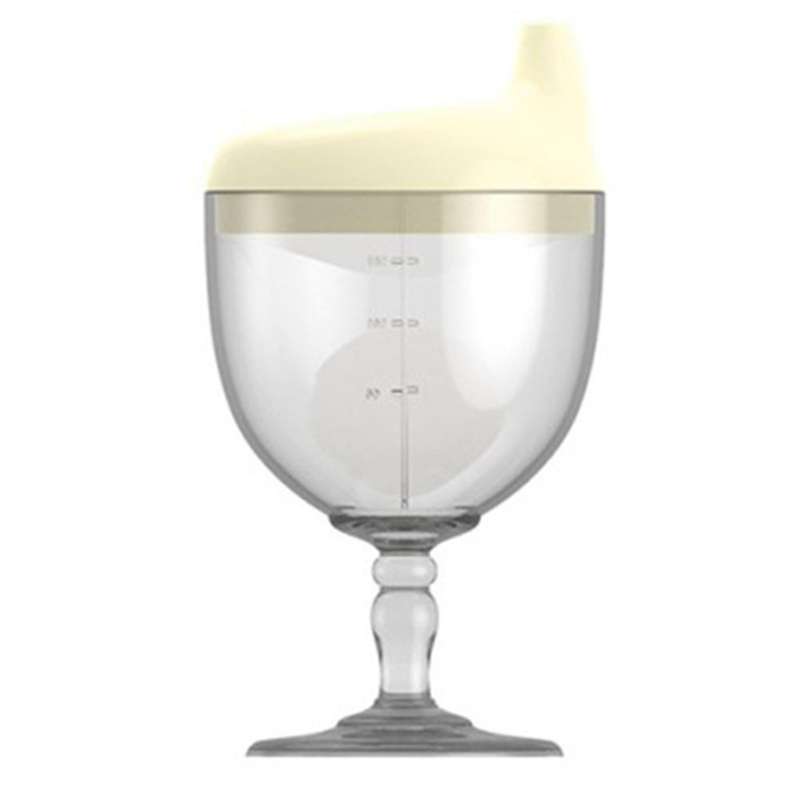 150ml Baby Goblet Water Bottle with Duckbill Mouth Shape Yellow