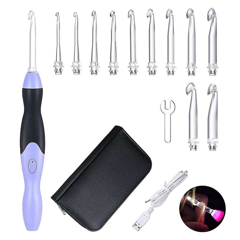 Lighted Crochet Hooks Rechargeable Light Up Crochet Hooks