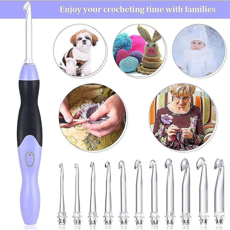 Lighted Crochet Hooks Rechargeable Light Up Crochet Hooks