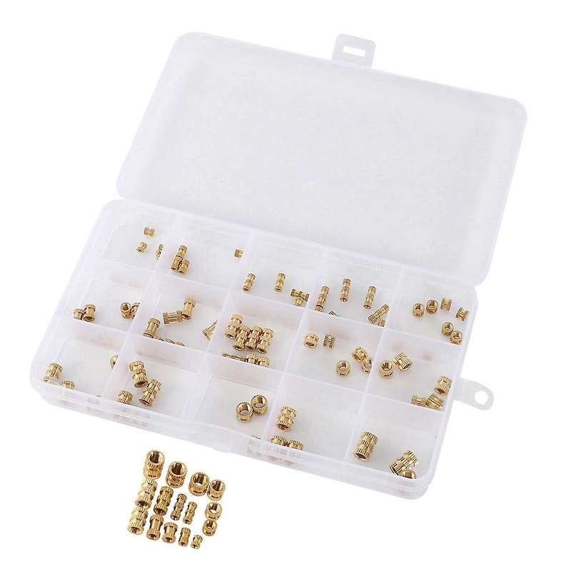 M2 M3 M4 M5 Female Thread Knurled Brass Embedment Nut for 3d Printing