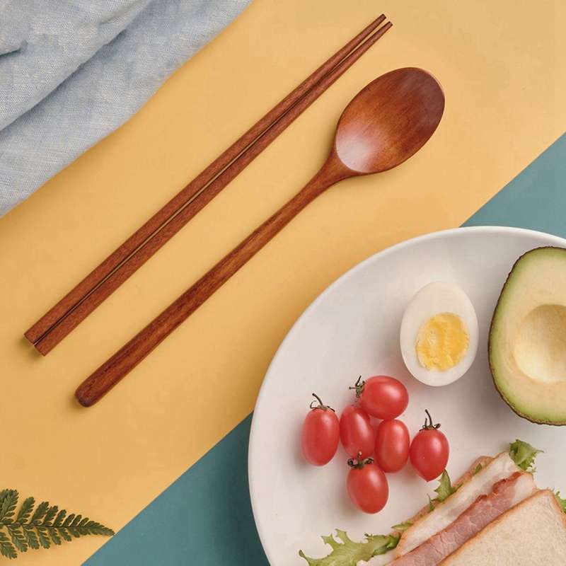 Handmade Jujube Tree Wooden 5 Set Of Spoons and Chopsticks
