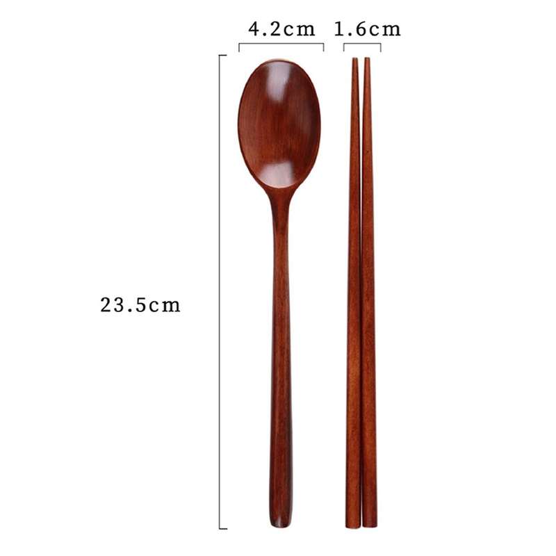Handmade Jujube Tree Wooden 5 Set Of Spoons and Chopsticks