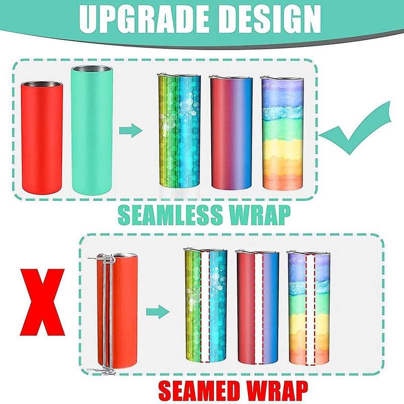 2 Pieces Silicone Sleeve for Sublimation Tumblers Bands