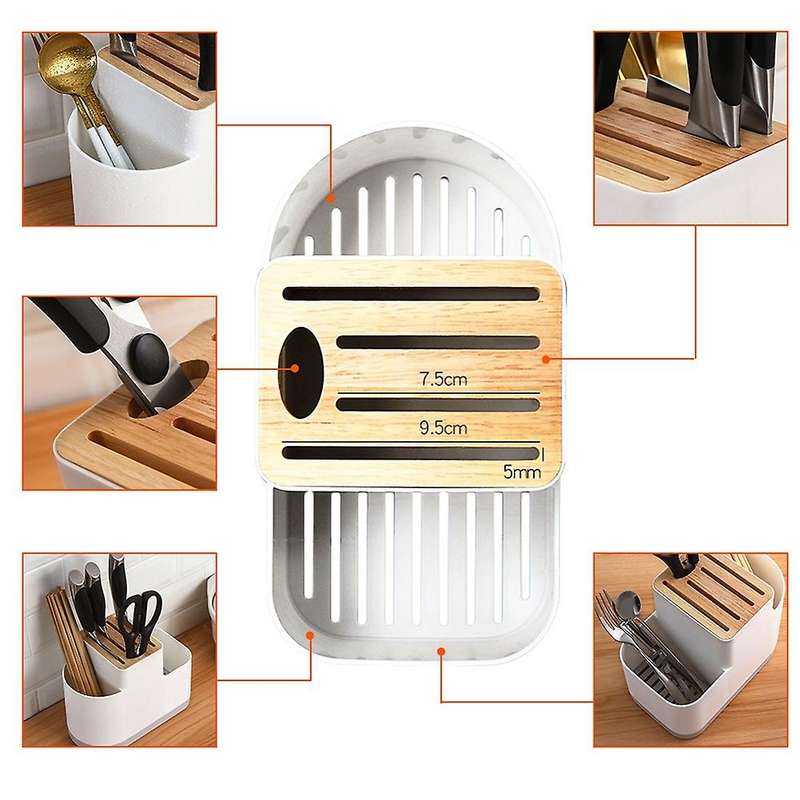 Multifunction Cutlery Drainer and Organizer Knife Holder Kitchen