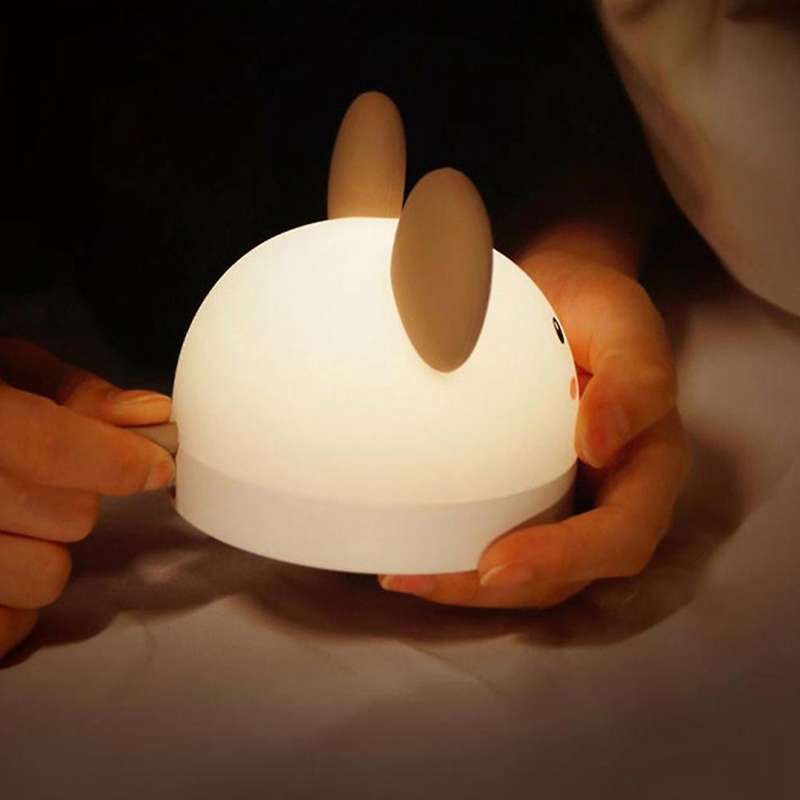 Kid Cute Clock Child Alarm Led Night Light Timer Rechargeable