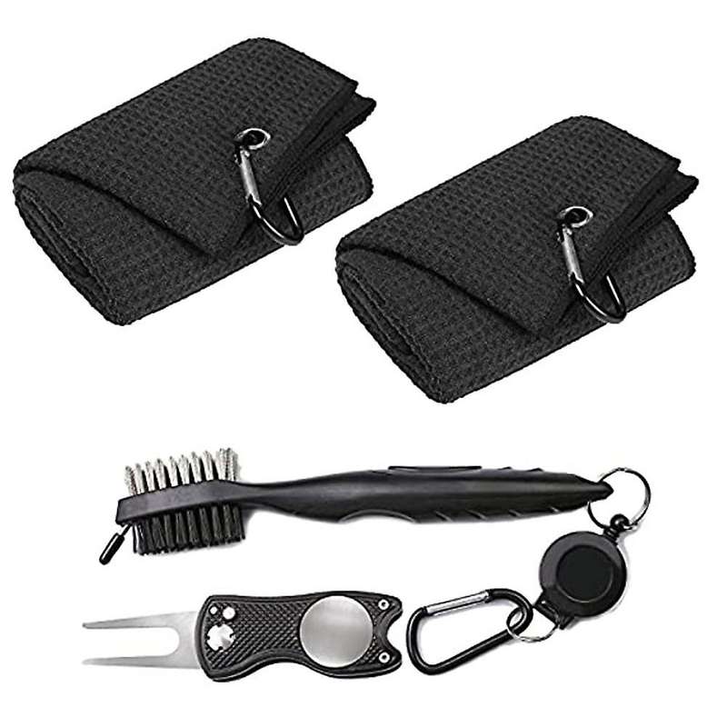 Golf Towel Set Microfiber 16x24 Inch Tri-fold Golf Towel