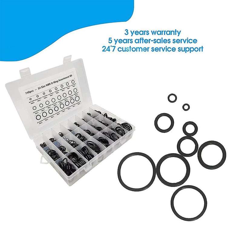 740pcs Rubber O Ring Assortment Kits for Automotive Repair, Faucet