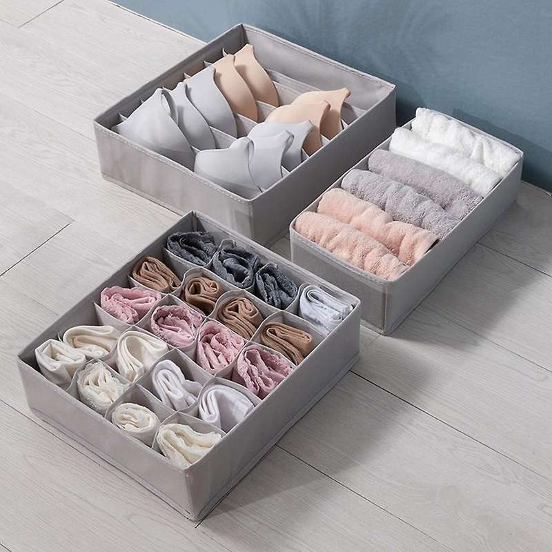 3-pieces Clothes Organisers - Underwear Storage Boxes for Clothes-a