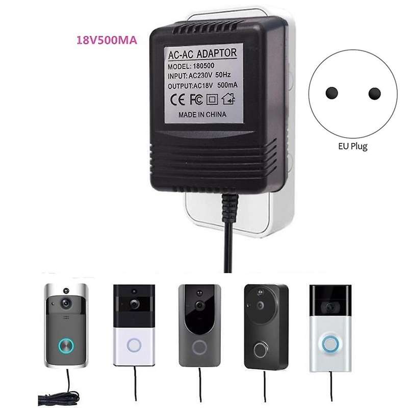 18v Ac Adapter Transformer Charger for Wifi Video Doorbell Eu Plug