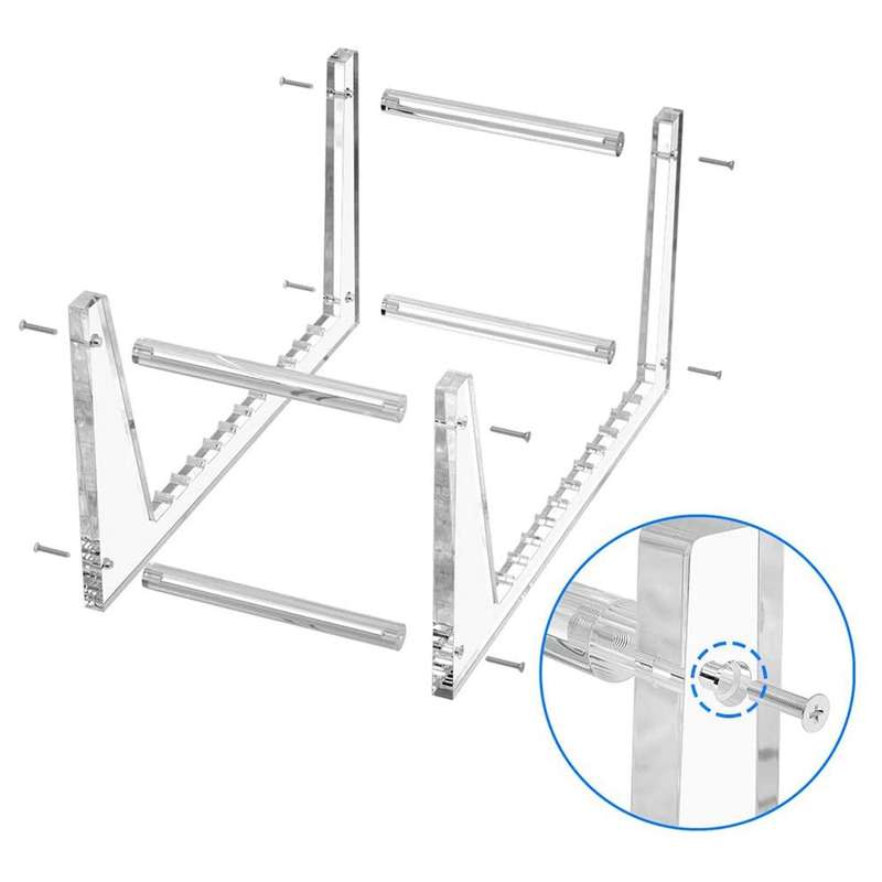 Clear Vinyl Record Stand Holder, Acrylic Vinyl Record Shelf 50 Lps