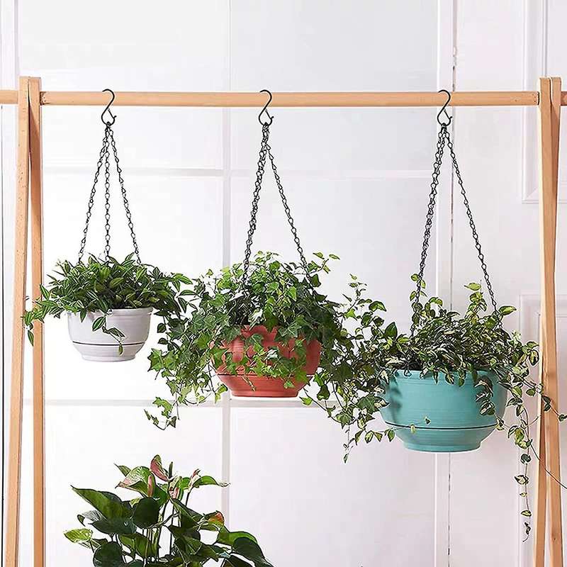 20 Pack S Hooks for Hanging,buckle Design Metal Black S Shaped Hooks