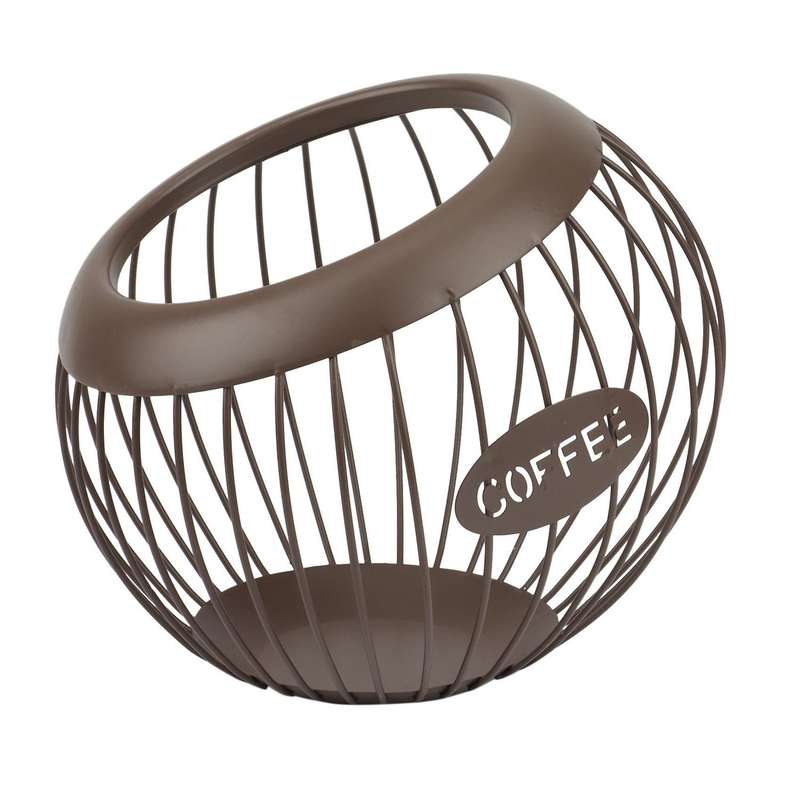 Shaped Melon and Fruit Basket Iron Coffee Capsule Storage Rack Basket