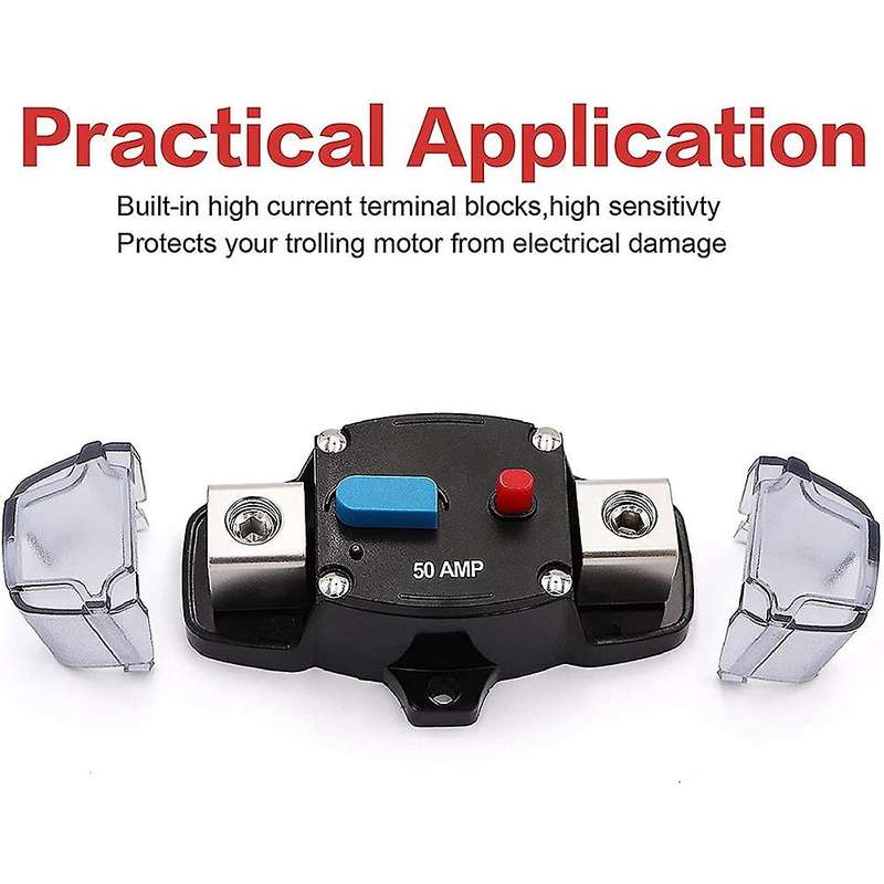 Circuit Breaker Manual Reset, Audio Inline Fuse Block Holders (50a)
