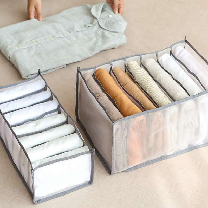 7 Grids Clothes Organizer 4pcs,folded Clothes Organizer for Closet