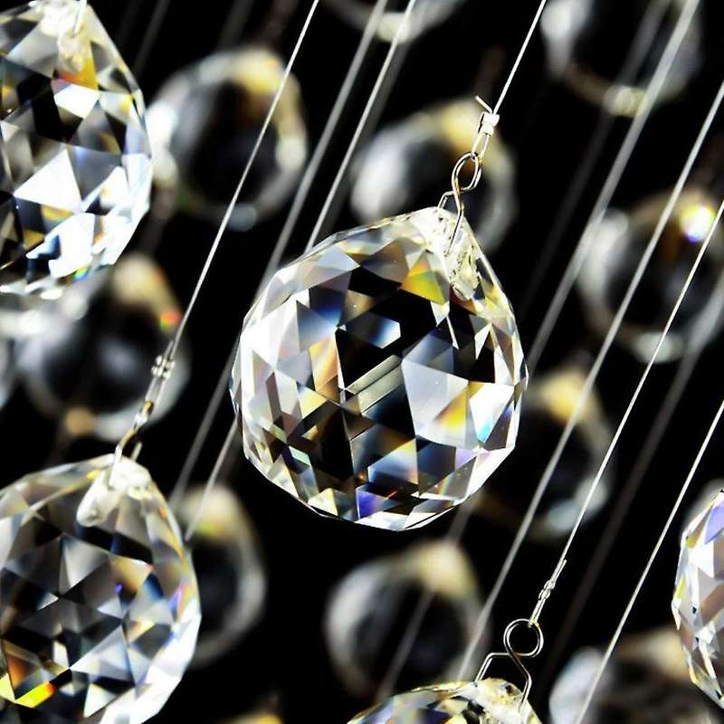 15 Pcs Crystal Balls Pendants Maker Hanging Crystals Prisms 30mm