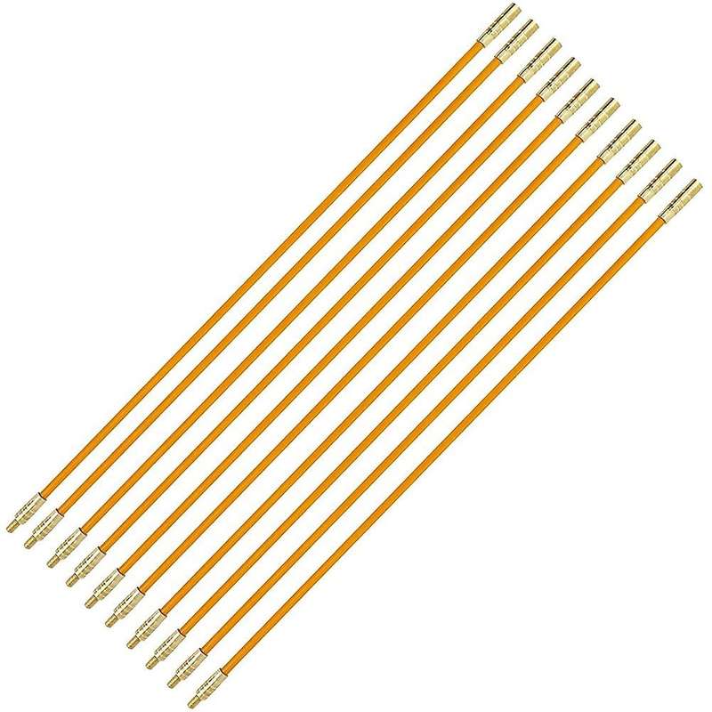 12.59ft Fiberglass Running Wire Puller Grip Fish Tape Push Pull Rod