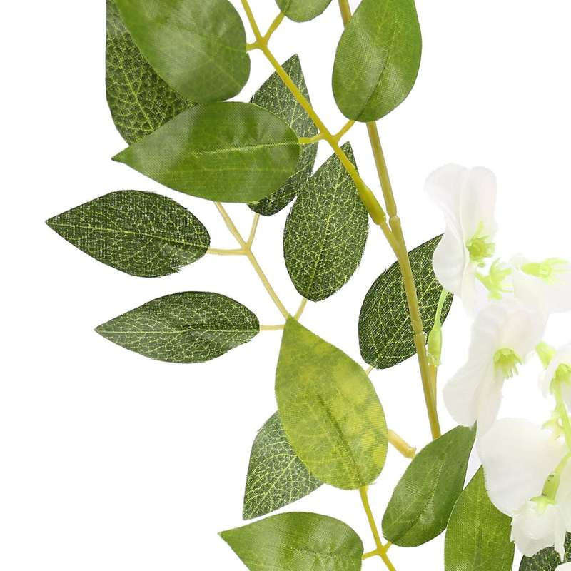 4 Pcs Flower Garland Wisteria Artificial Flowers Plants (white)
