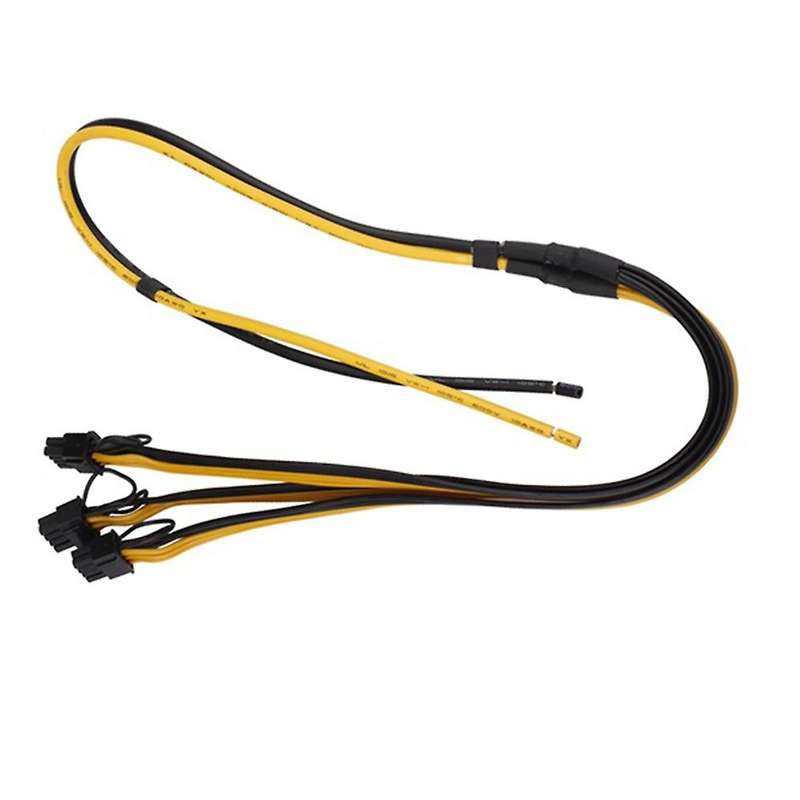 2pcs 90cm 2 to 3x 6pin+2pin Adapter Power Cable for Antminer Mining