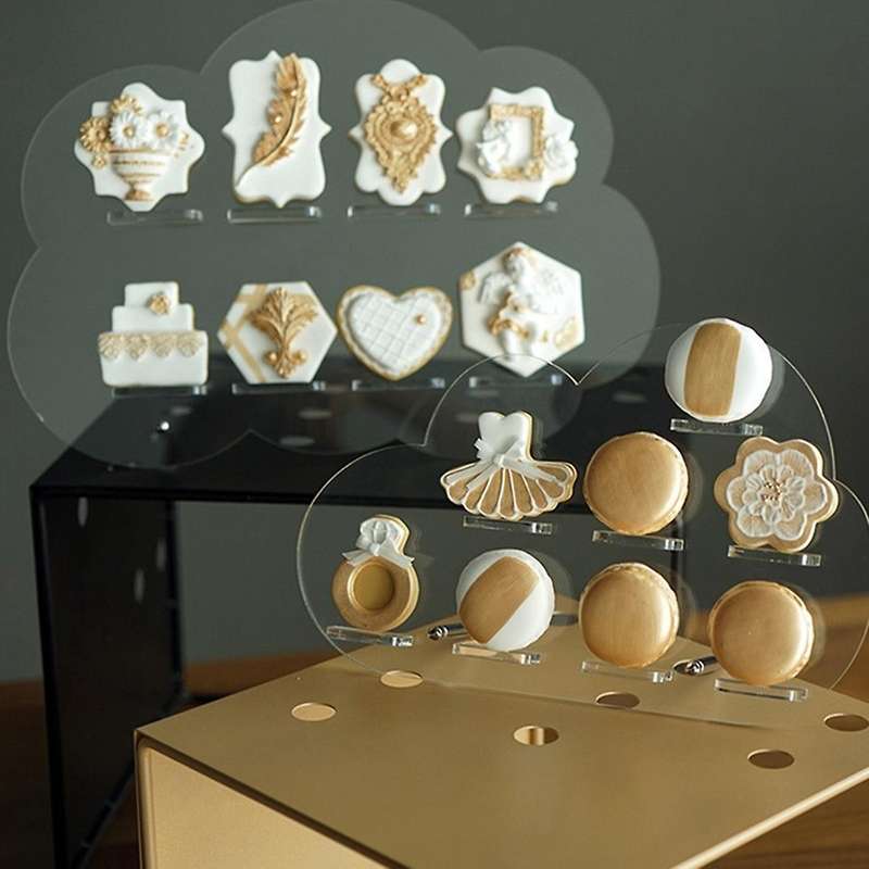 1pc Clear Cloud Acrylic Cupcake Donuts Holder Biscuits Display Rack S