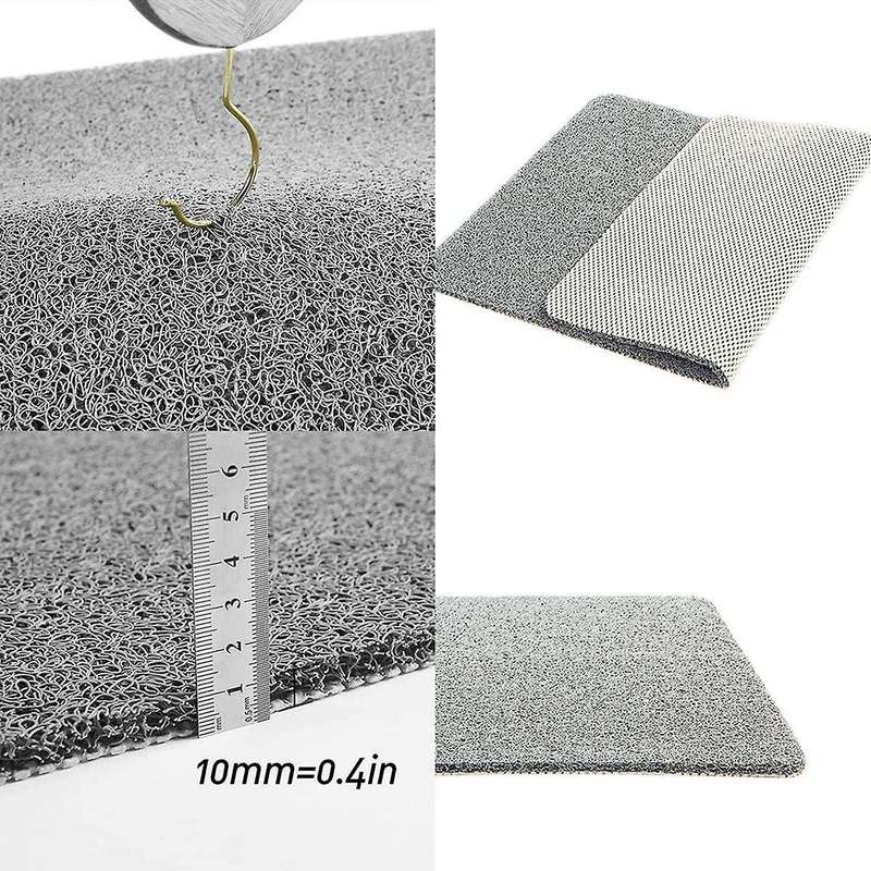 Bath Mat, 24x16inch, Bathtub Mats, Pvc Loofah Shower Stall Mats Gray