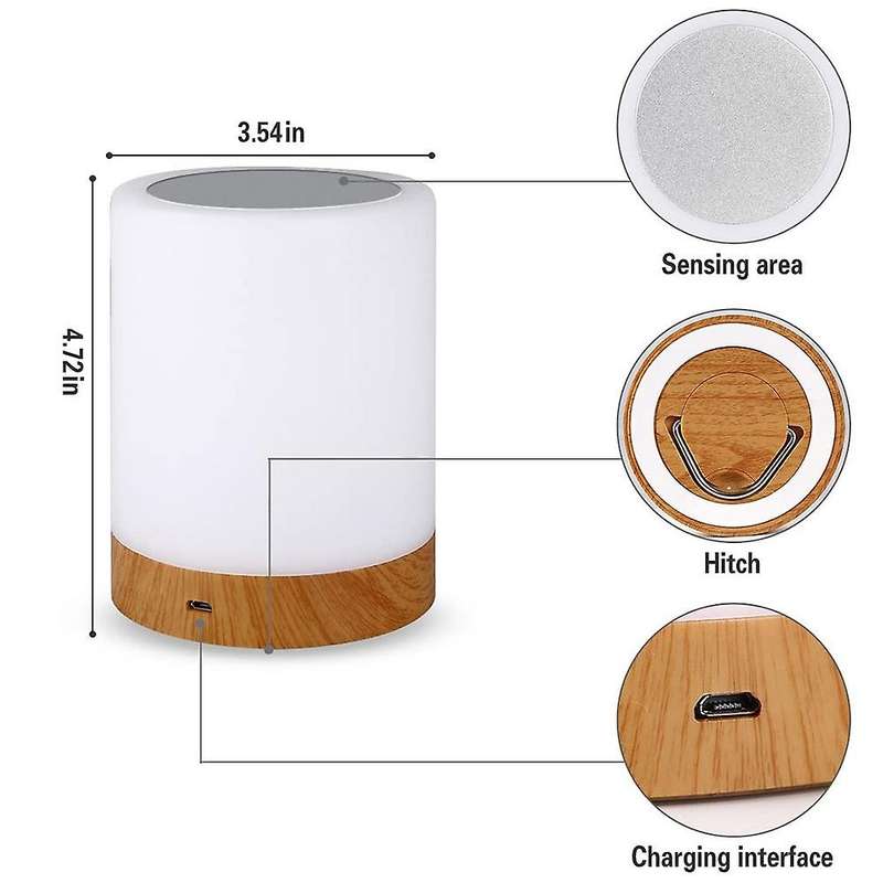 Contact Led Night Light for Living Room Lamps with Usb Charging Port