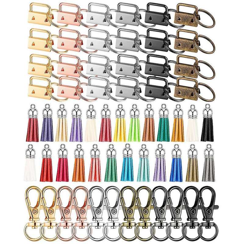 72 Pieces Key Fob Hardware Set,key Fob Hardware Wristlet with Keyring