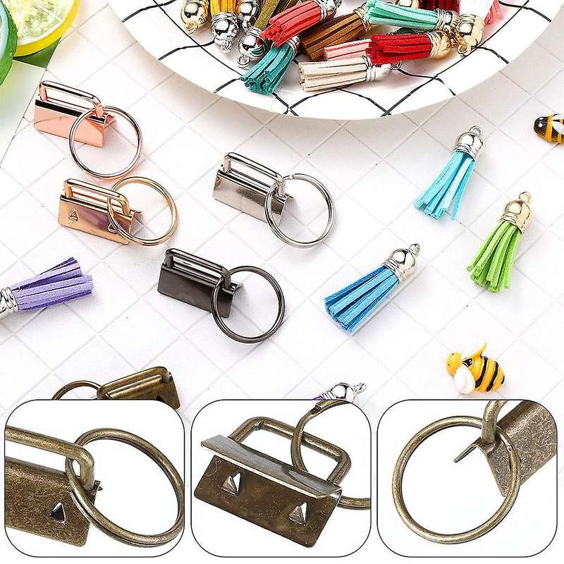 72 Pieces Key Fob Hardware Set,key Fob Hardware Wristlet with Keyring