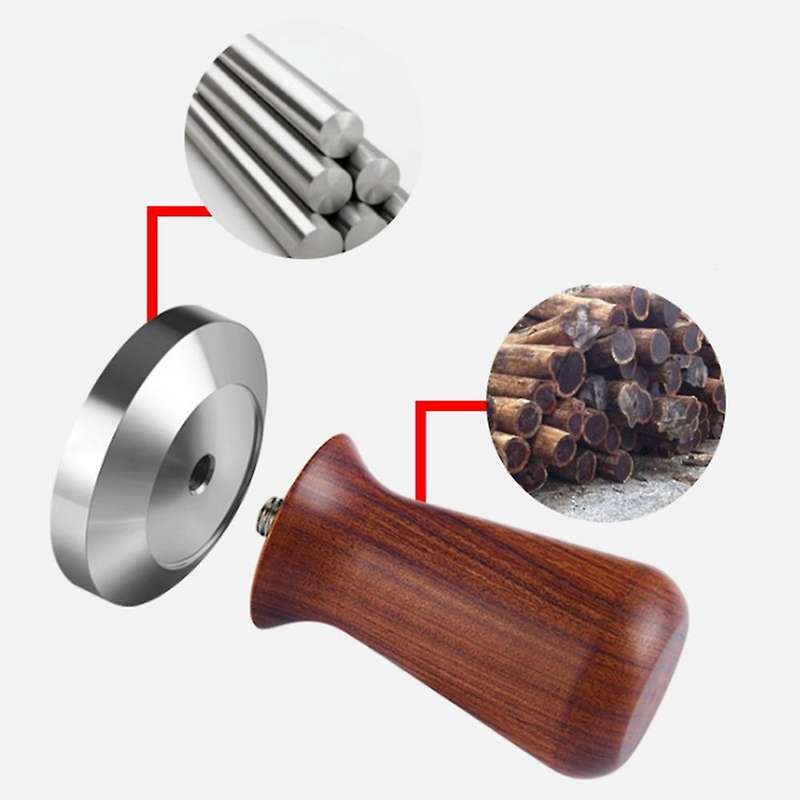 Coffee Powder Hammer with Solid Wood Handle, Black Rosewood 53mm