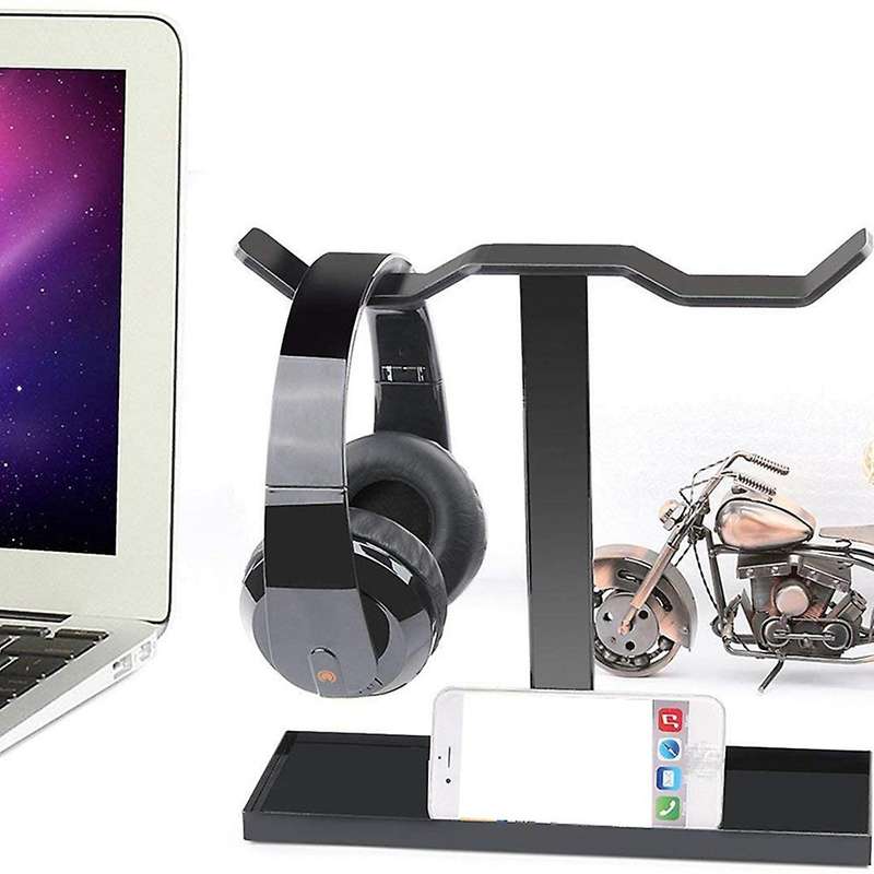 Double Earphone Stand Headphone Table Display Stand Headset Hanger