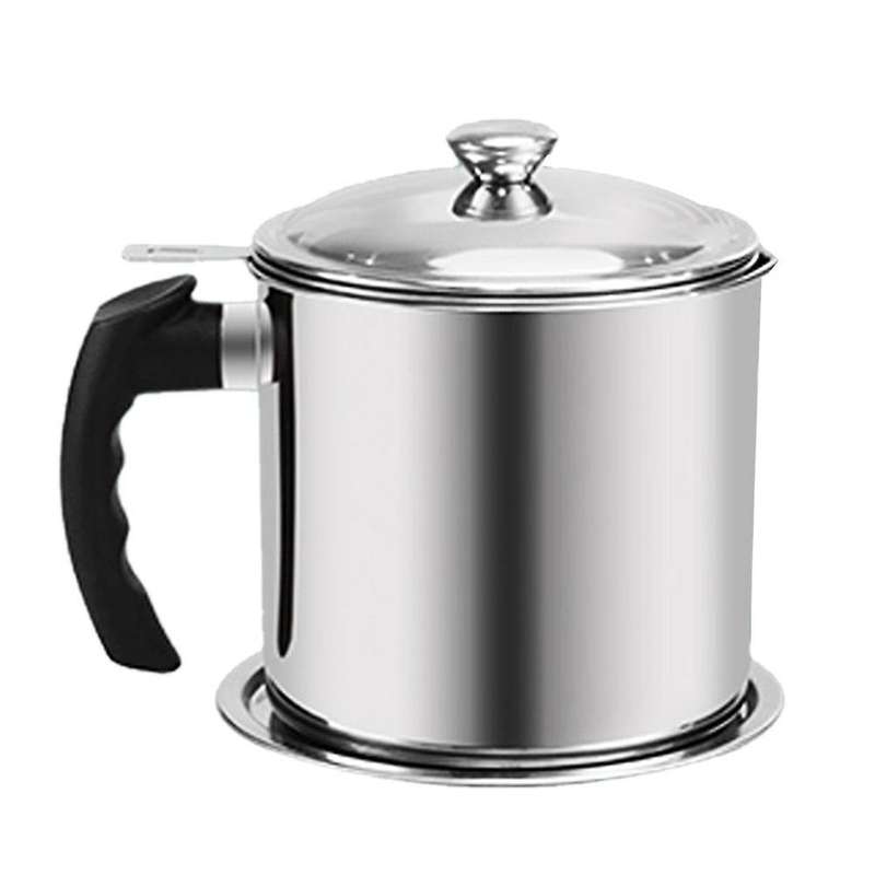 Bacon Grease Container 1.3l Cooking Oil Storage Can (silver)