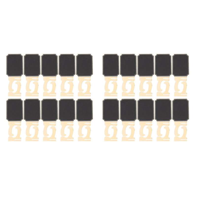 20 Pack Mini Chalkboards with Easels Stand,little Wood Blackboard