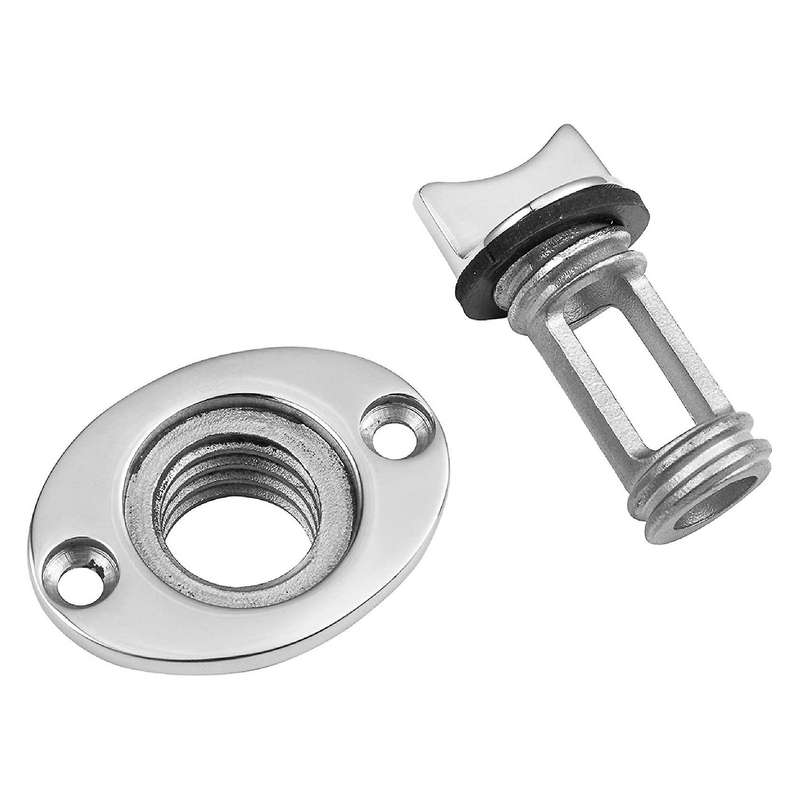 2x Stainless Steel Drain Plug Fits 1 Inch Hole Boat Drain Plug Screws