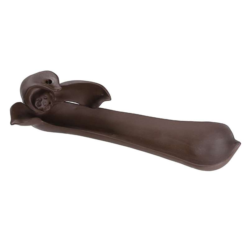 Ceramic Backflow Incense Burner Lotus Leaf Office Home Decoration
