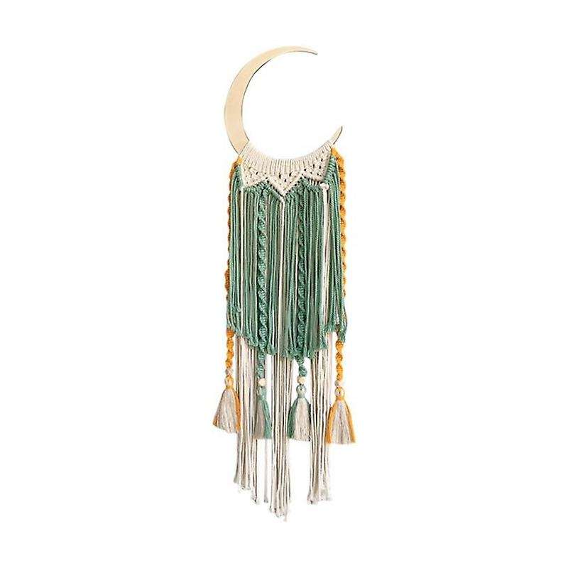 Moon Macrame Tapestry Wall Boho Decor Leaf Macrame Wall Hanging