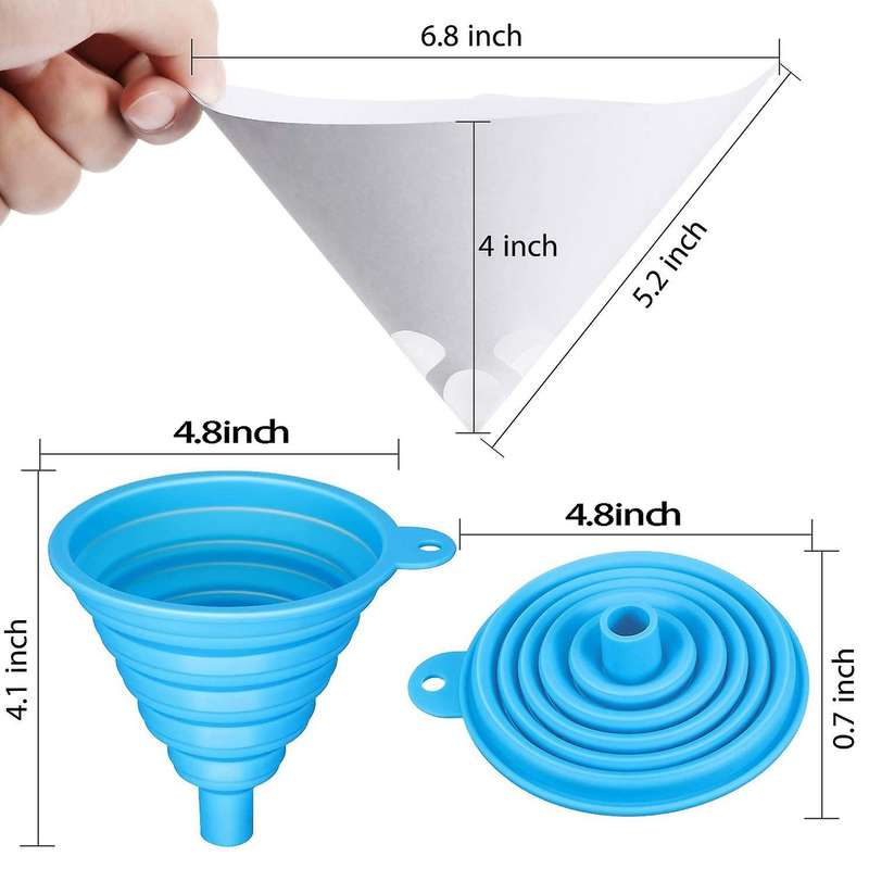 200 Pcs Paint Filters Strainer with 100 Micrometre Flow, 1 Pcs Funnel